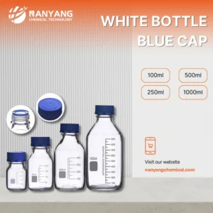 White Blue Cap Reagent Bottle